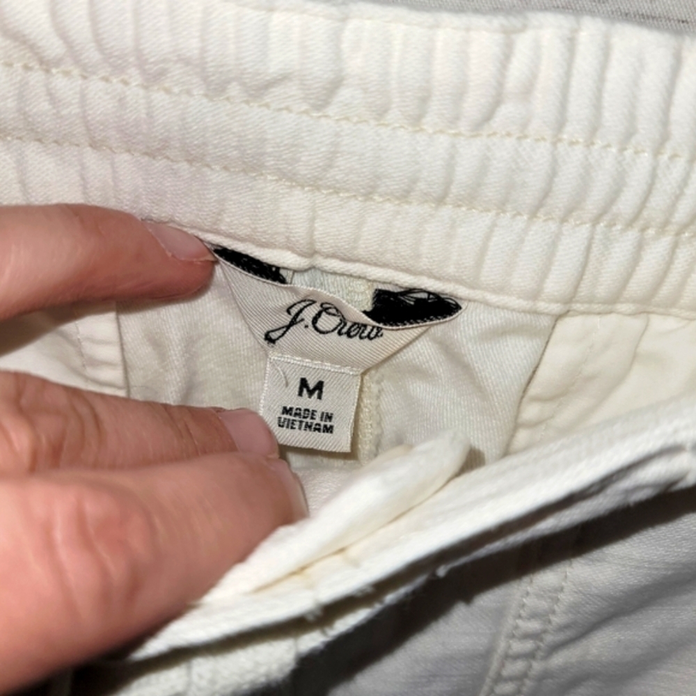 J.CREW TIE WAIST CAMP PANT IN IVORY, SZ MEDIUM - Picture 8 of 16